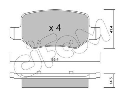 Тормозные колодки зад. MB A-class (W168/W169) 97-12 (TRW) CIFAM 822-565-0