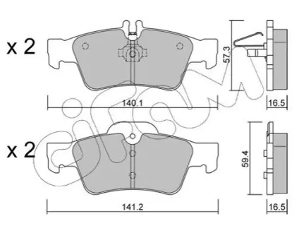 Тормозные колодки зад. MB E/S-класс (W211/W212/W220/W221) 99- CIFAM 822-568-0 Купить в Украине
