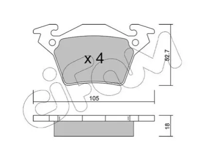 Колодки гальмівні (задні) MB Vito (W638) CDI (Bosch) CIFAM 822-574-0 Купити в Україні