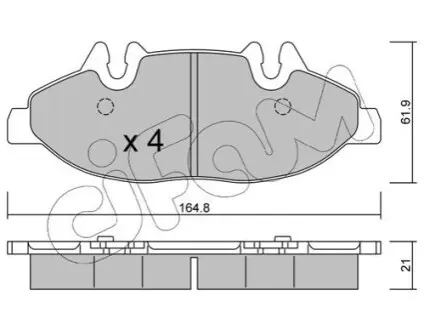DB гальмівні колод. передн.Vito,Viano 03 CIFAM 8225750 Купити в Україні