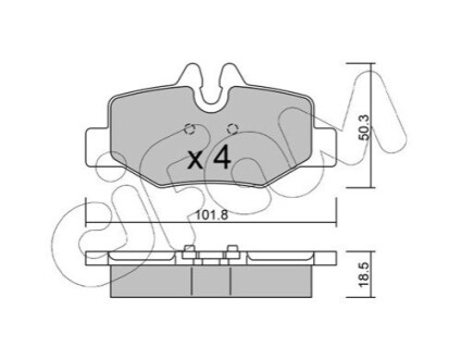 Тормозные колодки зад. MB Vito (W639) 2.2-3.7 03- CIFAM 822-576-0