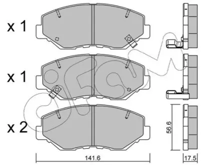 Колодки гальмівні (передні) Honda CR-V 2.0/2.4 16V 01-12 CIFAM 8226060 Купити в Україні