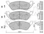 Фото Колодки гальмівні (задні) Chrysler Voyager IV 00-08/Dodge Caravan 00-07/Jeep Cherokee 01-08 CIFAM (822-625-0) зображення 1