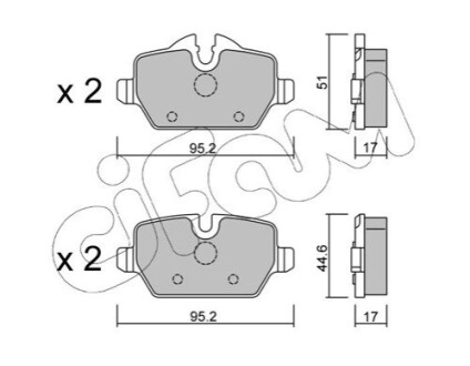 Гальмівні колодки зад. BMW 3(E90)/1(E81) 04-13 (TRW) CIFAM 822-641-0