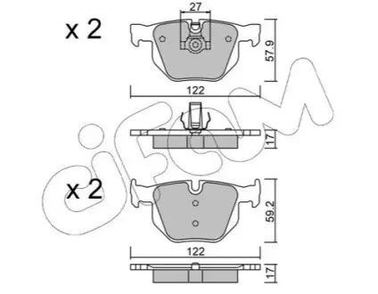 Колодки гальмівні (задні) BMW 5 (E60/E61) 02-10/6 (E63/E64) 04-10 CIFAM 822-644-0 Купити в Україні
