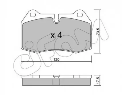 Колодки гальмівні (передні) BMW 7 (E38) 94-01/8 (E31) 90-99 (Brembo) CIFAM 822-645-0 Купити в Україні