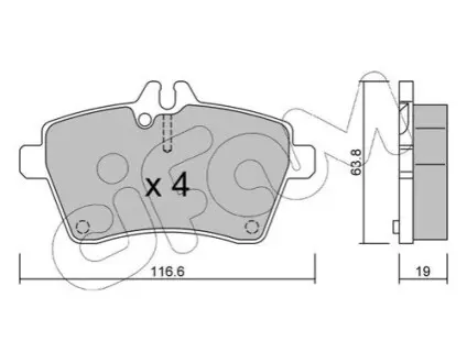 Колодки гальмівні (передні) MB A-class (W169) 04-12/B-class (W245) 05-11 CIFAM 822-646-0 Купити в Україні