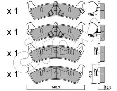 Колодки гальмівні (задні) Jeep Cherokee 84-01 (Kelsey-Hayes) CIFAM 822-684-0 Купити в Україні