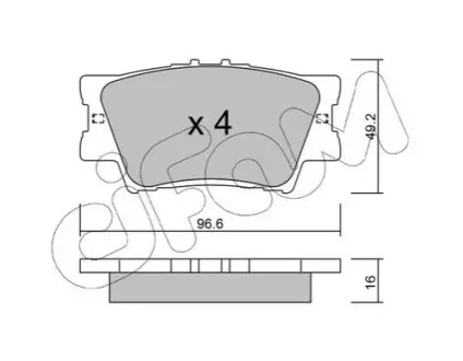 Тормозные колодки зад.TOYOTA CAMRY/RAV4 III/RAV4 IV 2.0-3.5 06- CIFAM 822-749-0 Купить в Украине