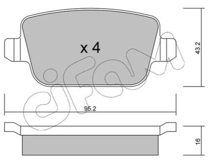 Гальмівні колодки зад. Kuga 08-/Mondeo 07- (TRW) CIFAM 822-780-0