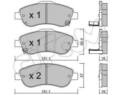 Колодки гальмівні (передні) Honda CR-V III/IV 06 CIFAM 822-789-0
