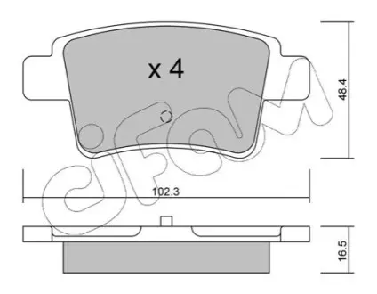 Колодки гальмівні (задні) Citroen C4 Picasso/Grand Picasso 06-13/Peugeot 408 10 CIFAM 8228010 Купити в Україні