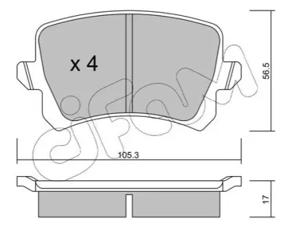 Колодки гальмівні (задні) Audi A6/VW Passat/CC 1.8TSI/2.0TDI 05 CIFAM 822-806-0 Купити в Україні