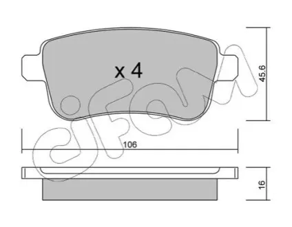 Колодки гальмівні (задні) Renault Fluence/Megane/Scenic 1.2-2.0dCi 08- (к-кт) CIFAM 822-818-0 Купити в Україні