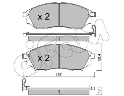Колодки гальмівні (передні) Renault Koleos 08-/Nissan Qashqai 07-13/Pathfinder/NP300/Murano 05 CIFAM 822-819-0 Купити в Україні