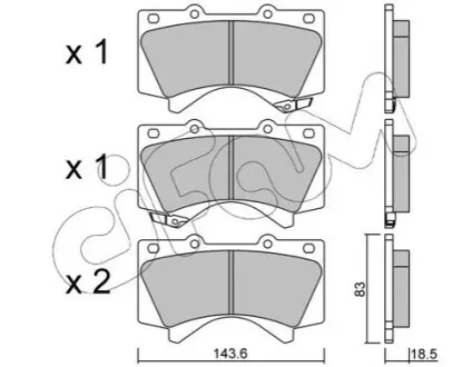 Колодки гальмівні (передні) Toyota Land Cruiser 200/Tundra/Sequoia 08 CIFAM 822-821-0 Купити в Україні