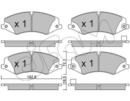 LAND ROVER гальмівні колодки передн. Range Rover Sport 05- Discovery 04- CIFAM 822-836-6