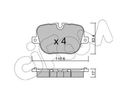 Колодки гальмівні (задні) Land Rover Range Rover III/IV/Sport I/II 09 CIFAM 822-837-0 Купити в Україні