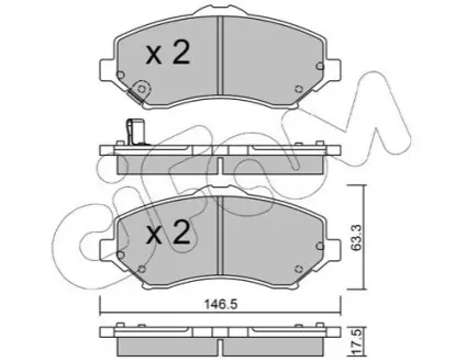 Колодки гальмівні (передні) Chrysler Grand Voyager V 07-/Dodge Caravan 08-/VW Routan 08-13 CIFAM 822-862-0 Купити в Україні