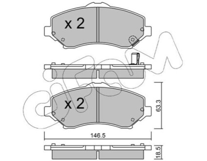 CHRYSLER гальмівні колодки передн.Grand Voyager,Dodge Nitro,Cherokee 07- CIFAM 822-862-1