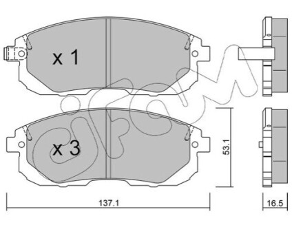 NISSAN тормозные колодки передние. Tiida 04-, Juke 14-, Maxima QX CIFAM 822-876-0