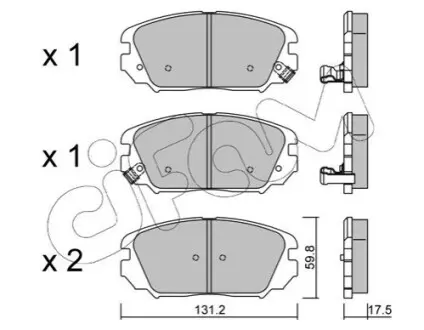Колодки гальмівні (передні) Hyundai Tucson 04-/Sonata 05-10/Grandeur 05-/Kia Opirus 06 CIFAM 822-885-0 Купити в Україні