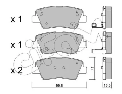Колодки гальмівні (задні) Hyundai Accent IV 1.4-1.6 10-17/Kia Rio 1.4-1.6 10-17/Optima 1.6-2.4 12 CIFAM 822-886-0 Купити в Україні