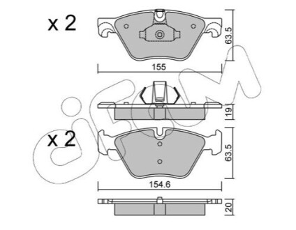 Тормозные колодки F10/F11 (09-17) CIFAM 822-917-0