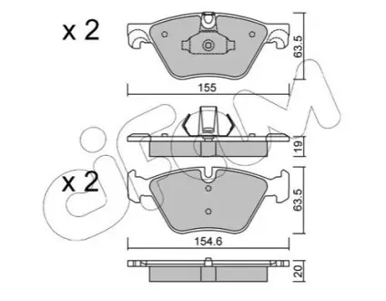 Колодки гальмівні (передні) BMW 5 (F10/F11) 09 CIFAM 822-917-0 Купити в Україні