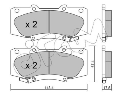 TOYOTA гальмівні колодки передн.Hilux 05- CIFAM 8229370