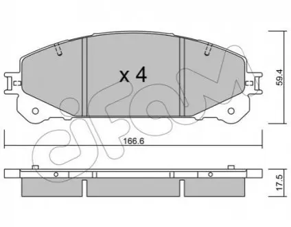 Колодки гальмівні (передні) Lexus RX 08-/ Toyota Camry 17 CIFAM 8229380 Купити в Україні