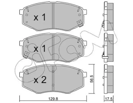 Колодки гальмівні (передні) Hyundai ix20/Kia Soul II 10 CIFAM 822-942-0 Купити в Україні