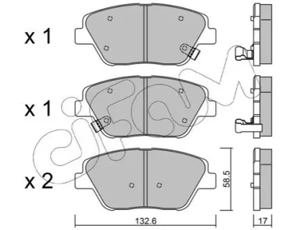 Колодки гальмівні (передні) Hyundai Sonata VI 11-14//Kia Optima 10 CIFAM 8229450 Купити в Україні