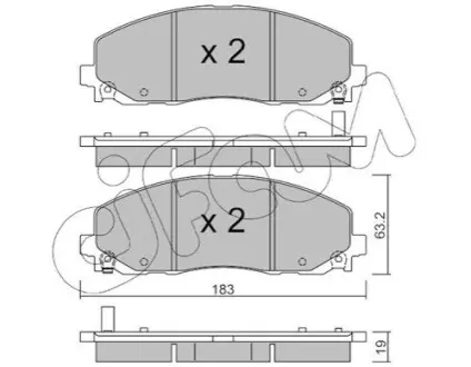 Колодки гальмівні (передні) Jeep Wrangler 2.0/2.2 17 CIFAM 8229460 Купити в Україні