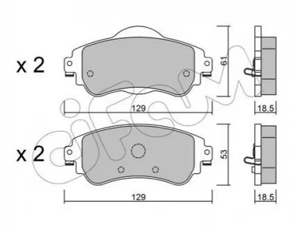 Колодки гальмівні (передні) Citroen C4 09 CIFAM 8229490 Купити в Україні
