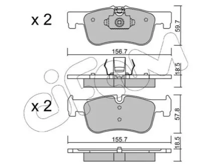 Колодки гальмівні (передні) BMW 1 (F20/F21) 11-/2 (F22/F23/F87) 14- B38/B47/N13/N47 CIFAM 8229590 Купити в Україні