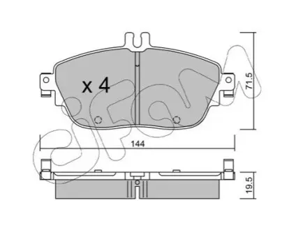 Колодки гальмівні (передні) MB A-class (W176)/B-class (W242/W246)/GLA-class (X156) 11 CIFAM 8229650 Купити в Україні