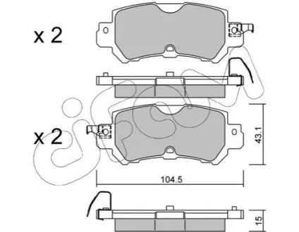 Колодки гальмівні (задні) Mazda CX5 11- / CX3 15 CIFAM 822-970-0 Купити в Україні