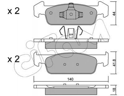 RENAULT Колодки тормозные пер. Sandero 1,2-1,6 12-, Logan 1,2-1,6 12- CIFAM 822-975-1