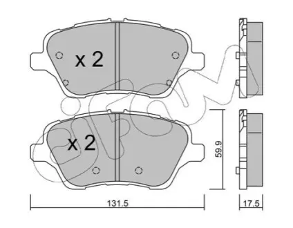 Колодки гальмівні (передні) Ford Courier 14- (TRW) CIFAM 8229760 Купити в Україні
