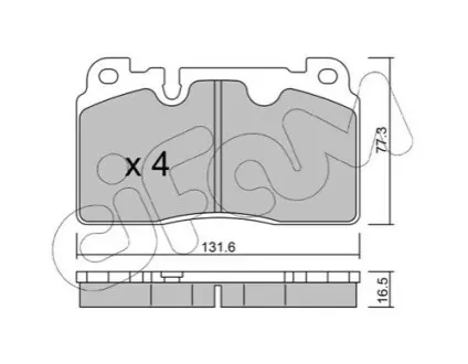 Колодки гальмівні (передні) Audi A6/A7 10-18/Q5 08-17/Porsche Macan 14 CIFAM 8229790 Купити в Україні
