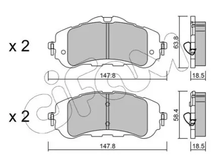 Колодки гальмівні (передні) Citroen Berlingo 18-/Peugeot 308 13-/Partner 18 CIFAM 8229830 Купити в Україні