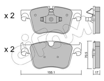 Колодки гальмівні (передні) Citroen C4 Picasso/Grand Picasso/Peugeot 308 13 CIFAM 8229850 Купити в Україні