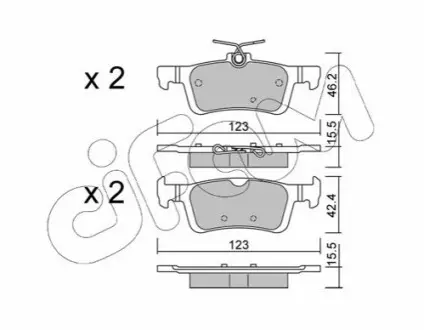 Колодки гальмівні (задні) Citroen Berlingo 18-/Peugeot 308 1.6 HDi 14 CIFAM 8229860 Купити в Україні