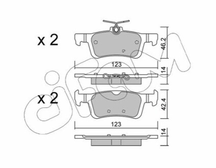 FORD Колодки гальмівні задні FIESTA 1.0-1.5 17- CIFAM 822-986-1 (фото 1)