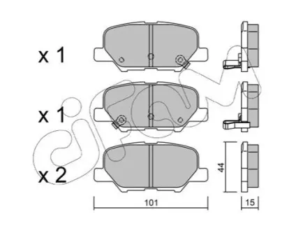 Колодки гальмівні (задні) Citroen C4 Aircross/Mazda 6/Mitsubishi Outlander III/Peugeot 4008 12 CIFAM 822-995-0 Купити в Україні