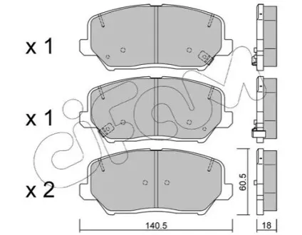 Колодки гальмівні (передні) Hyundai i30/Veloster/Kia Ceed/Optima 11 CIFAM 8229970 Купити в Україні