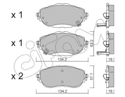 Колодки гальмівні (передні) Toyota Auris 12-18/Corolla 13-18 CIFAM 822-998-0 Купити в Україні