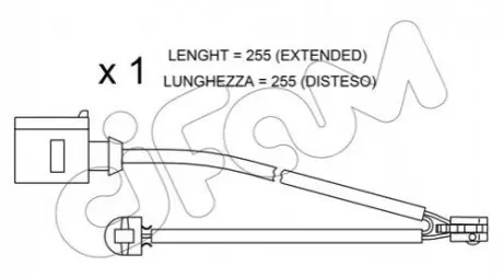 Датчик зносу гальмівних колодок (задніх) Audi Q7/Porsche Cayenne 07-15 CIFAM SU.218 Купити в Україні