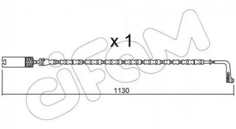 Фото Датчик зносу гальмівних колодок (задніх) BMW X1 (E84) 2.0d 09-15 (L=1130mm) CIFAM (SU.300) зображення 1